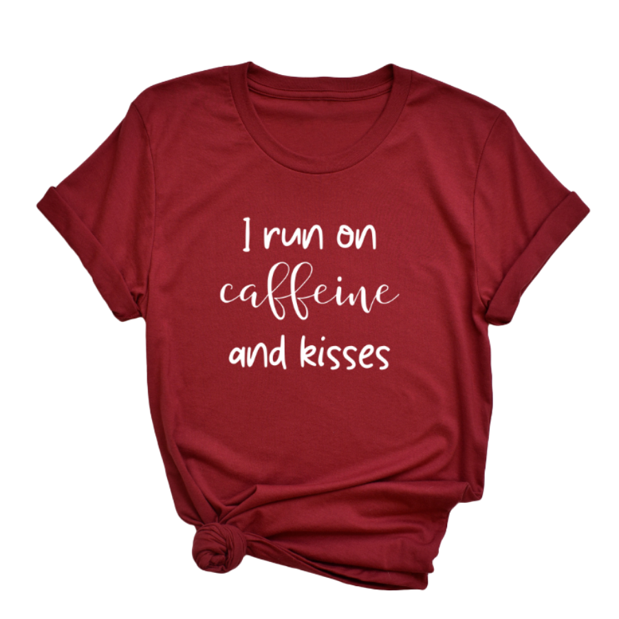 Caffeine & Kisses Tee - My Eclectic Gem